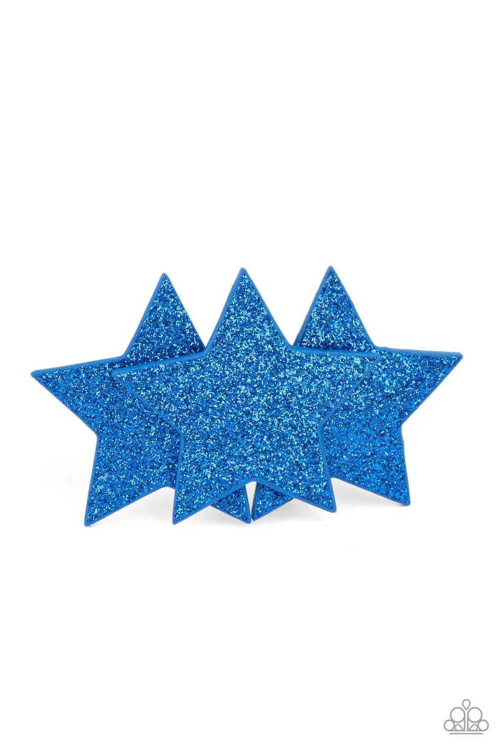 Paparazzi Happy Birthday, America - Blue Sparkly Star Hair Clip