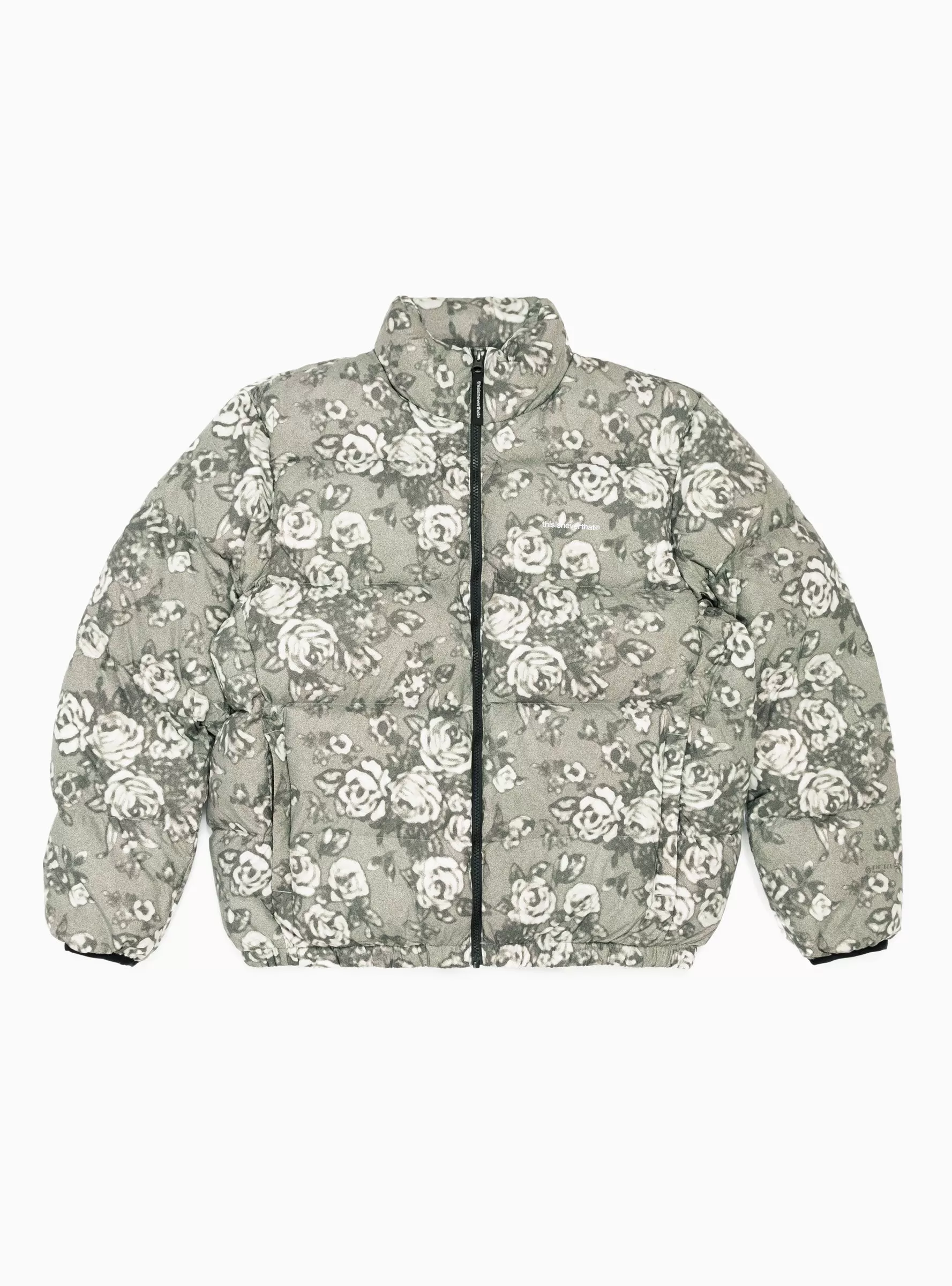 PERTEX T Down Jacket Grey Floral