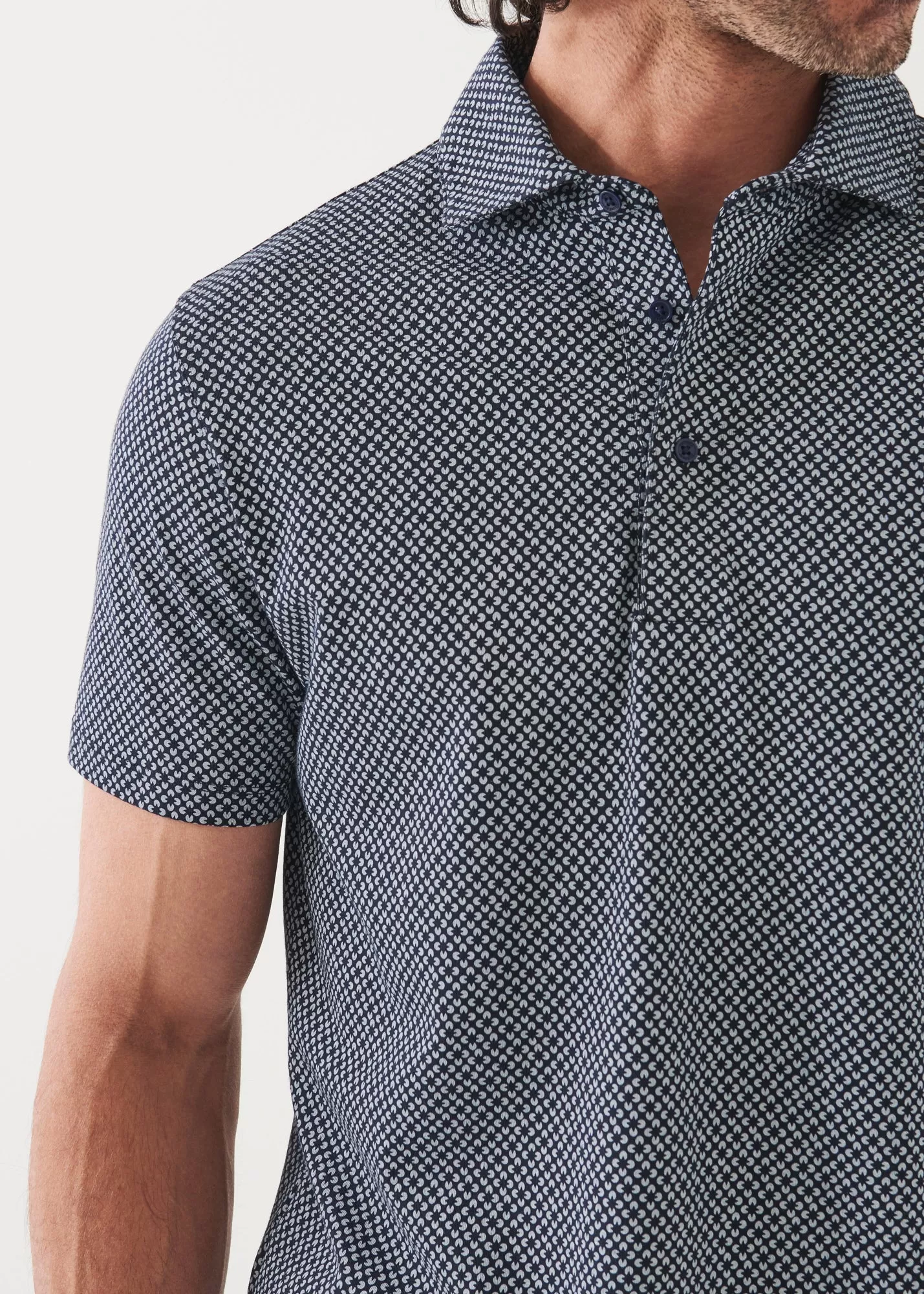 PIMA COTTON STRETCH PRINTED POLO