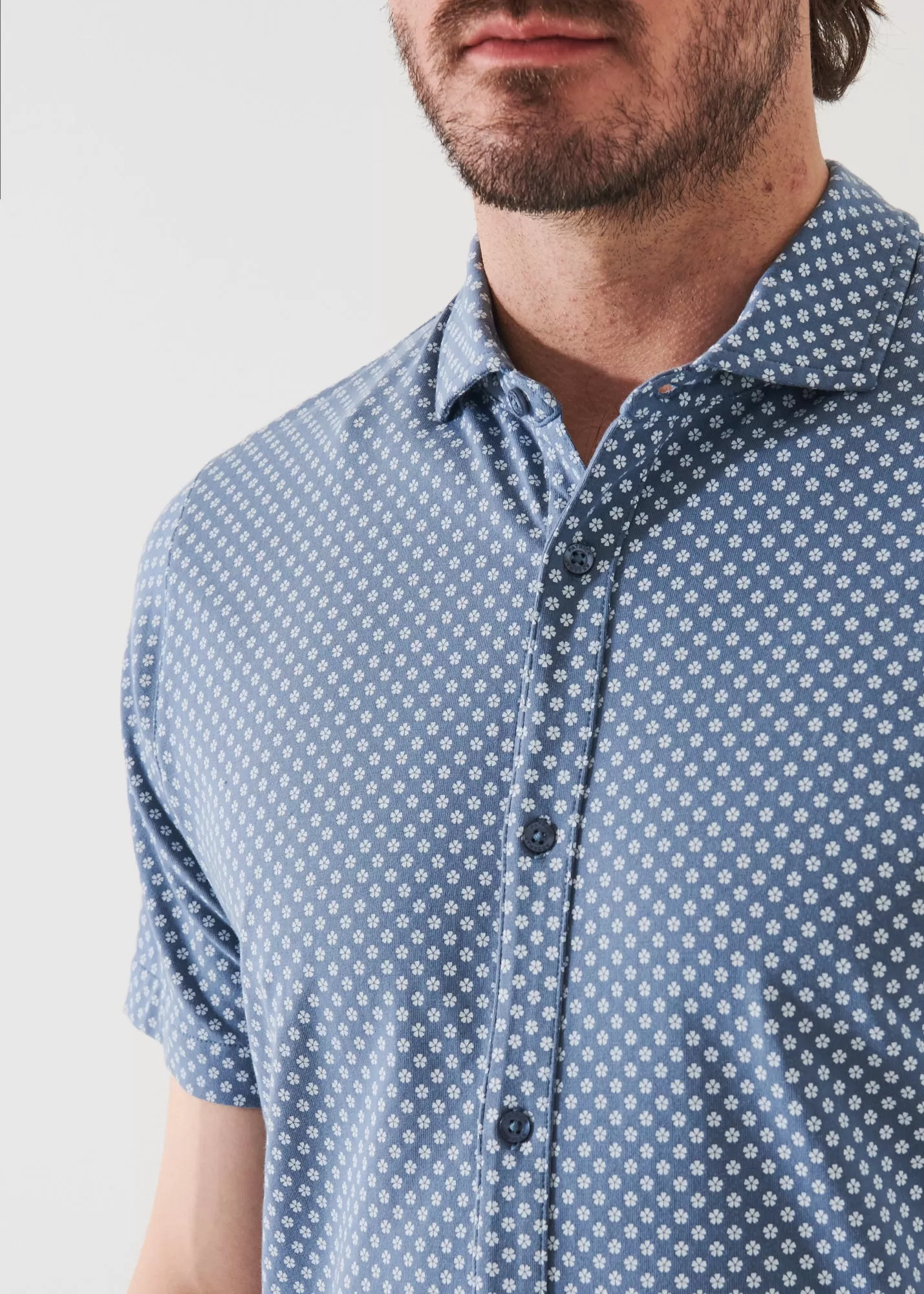 PIMA COTTON STRETCH PRINTED SHIRT