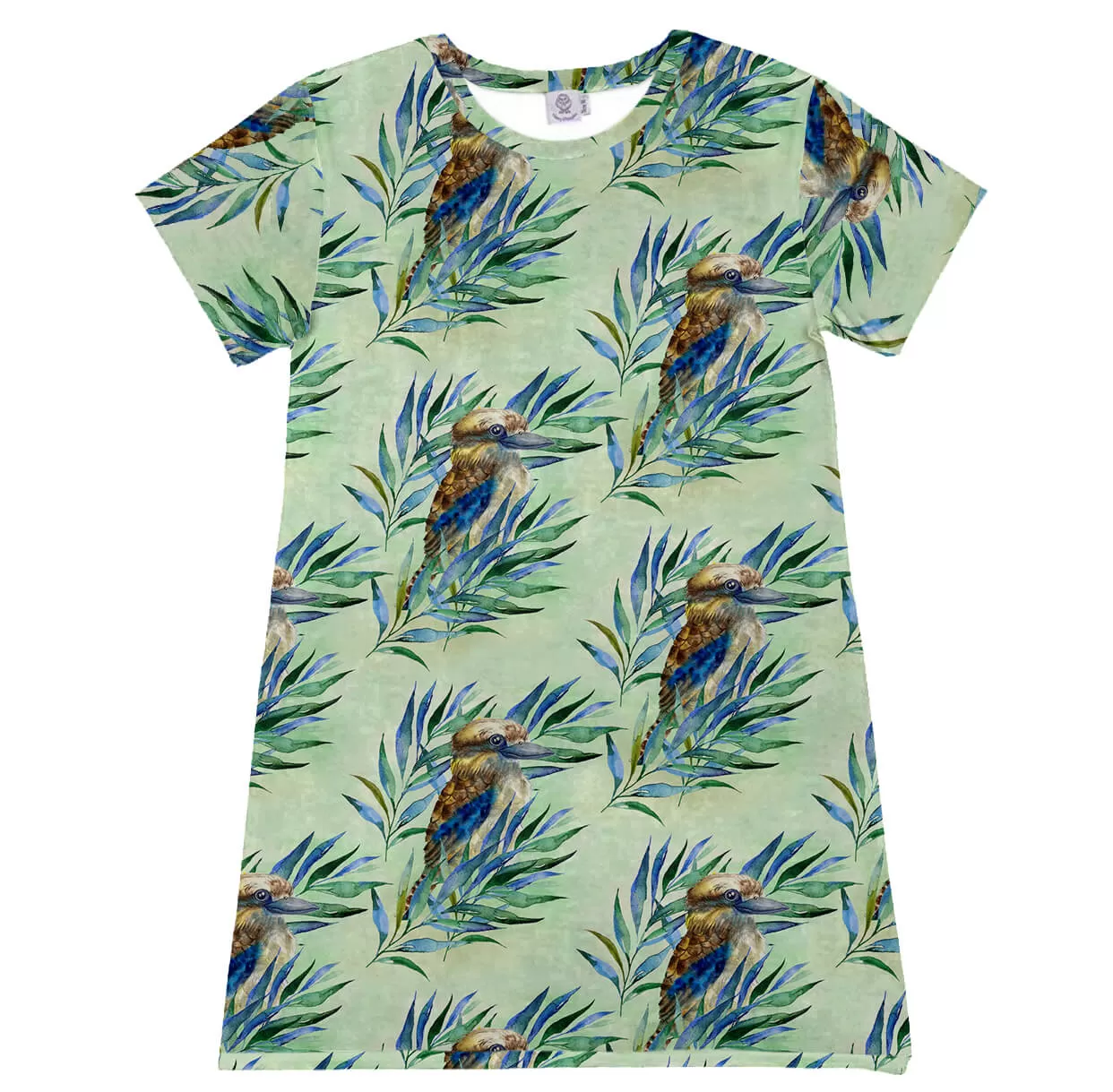 PREORDER Eucalyptus Kookaburra Women's Tee Shirt Dress (Ships w/c 16th Sept)