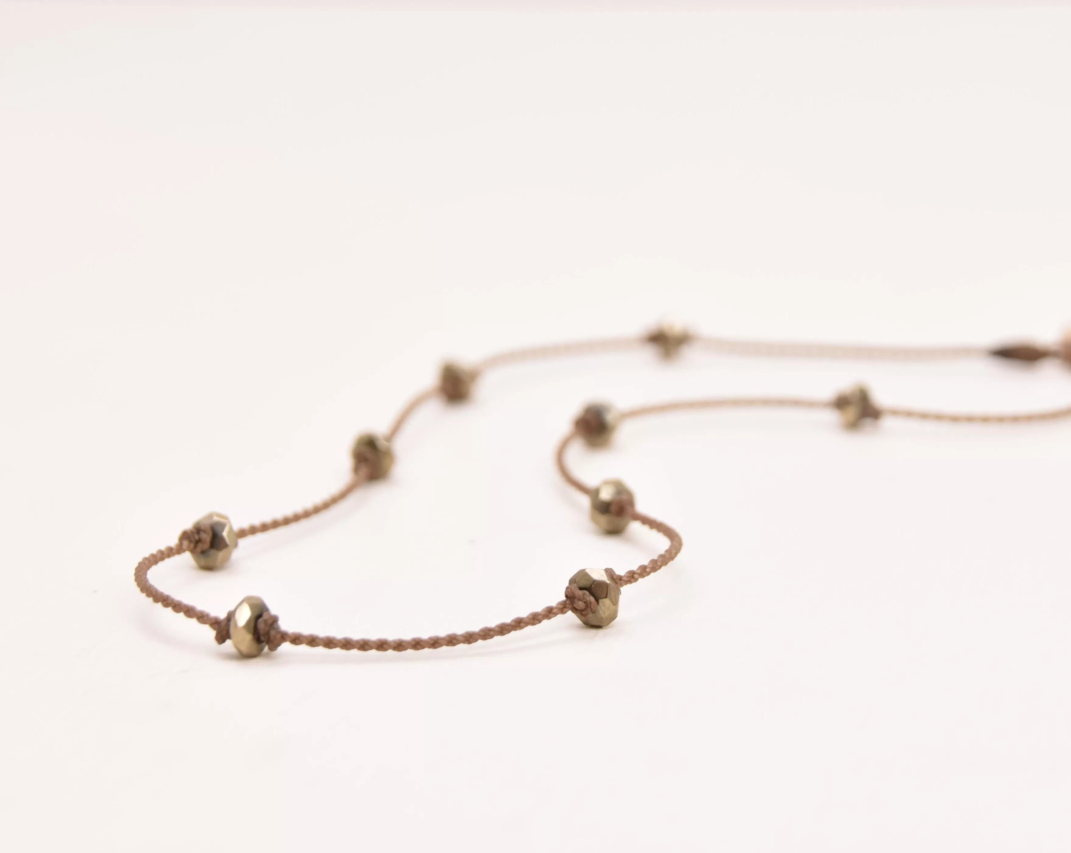 Princess Necklace - Pyrite Faceted