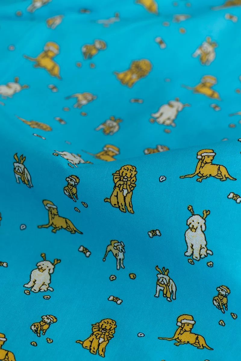 Puppy Print Blue Pyjama