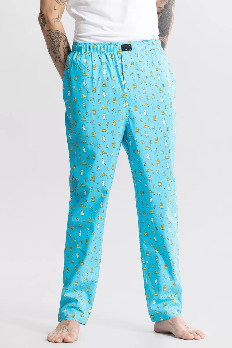 Puppy Print Blue Pyjama