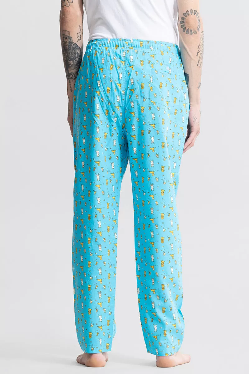 Puppy Print Blue Pyjama