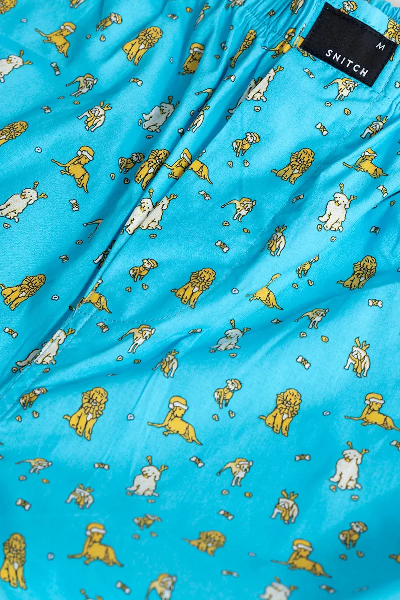 Puppy Print Blue Pyjama