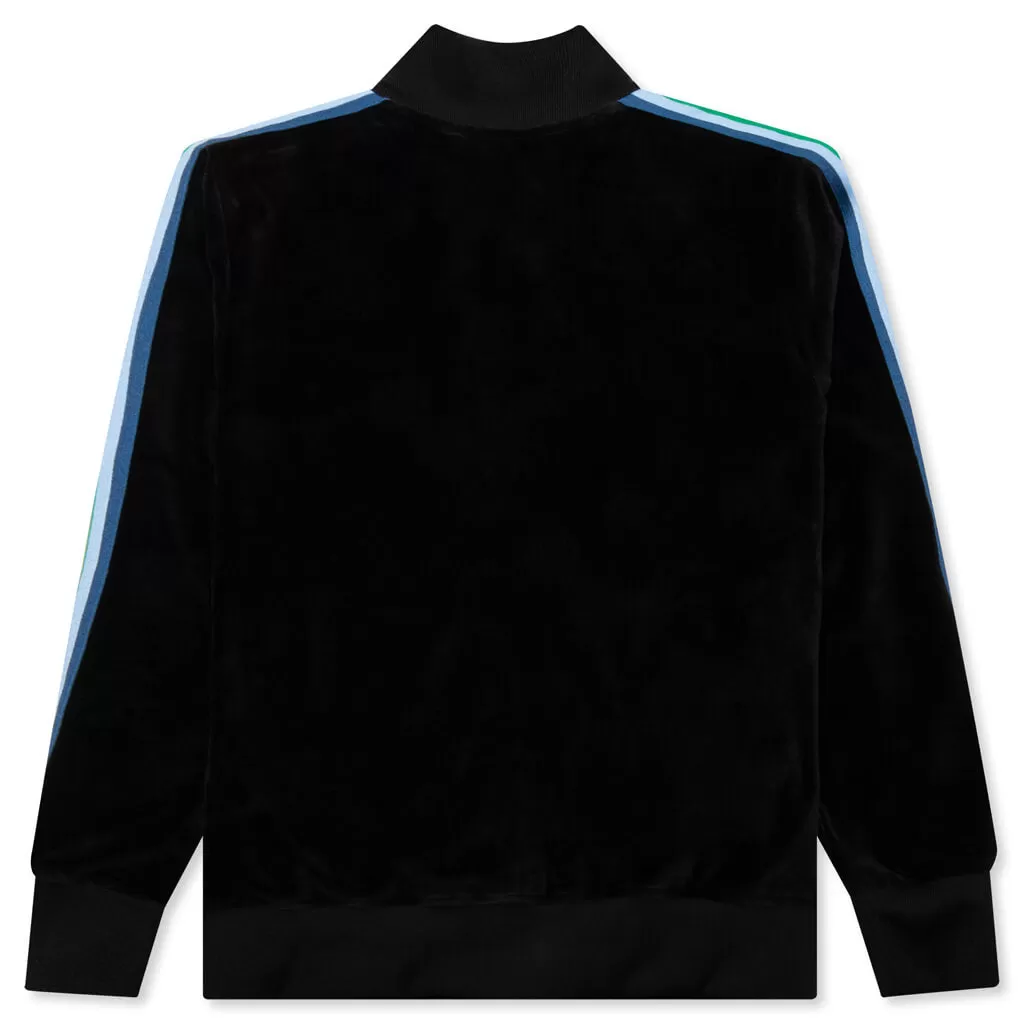 Rainbow Chenille Track Jacket - Black/White