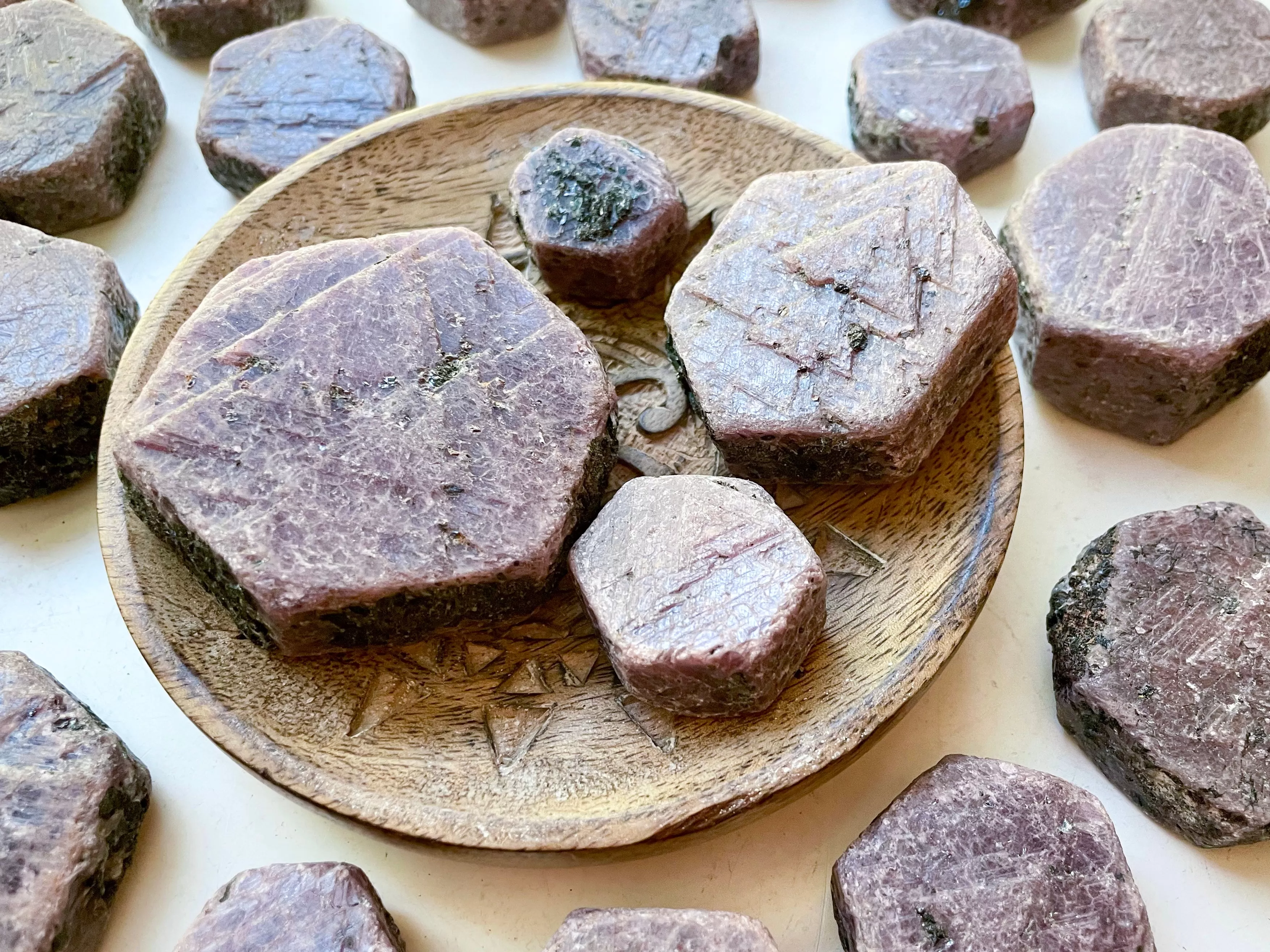 Raw Ruby Hexagon (Corundum)