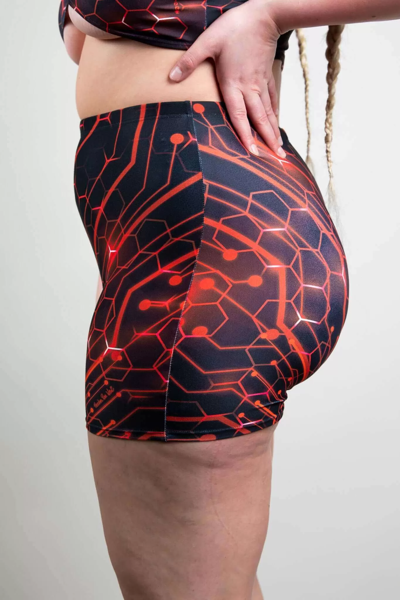 Red Singularity High Waist Shorts