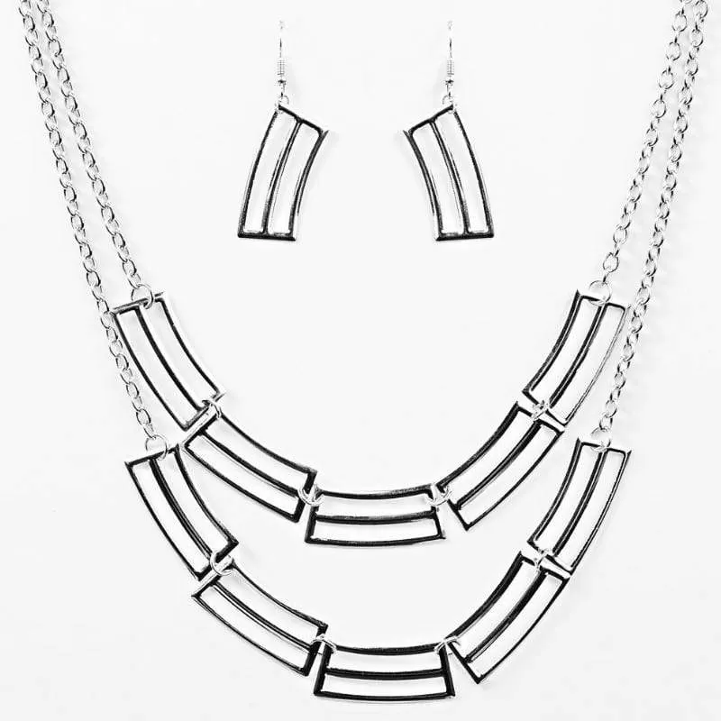 Right on Track Silver Necklace