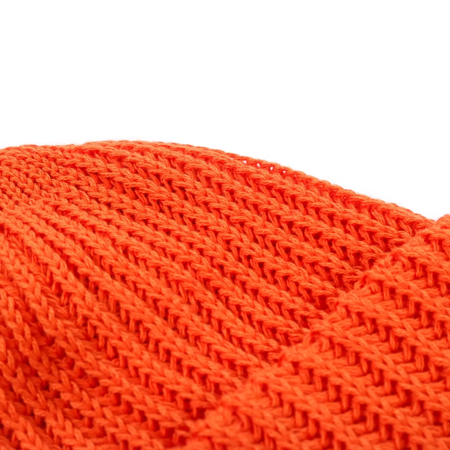 ROTOTO CHUNKY COTTON SHORT BEANIE ORANGE