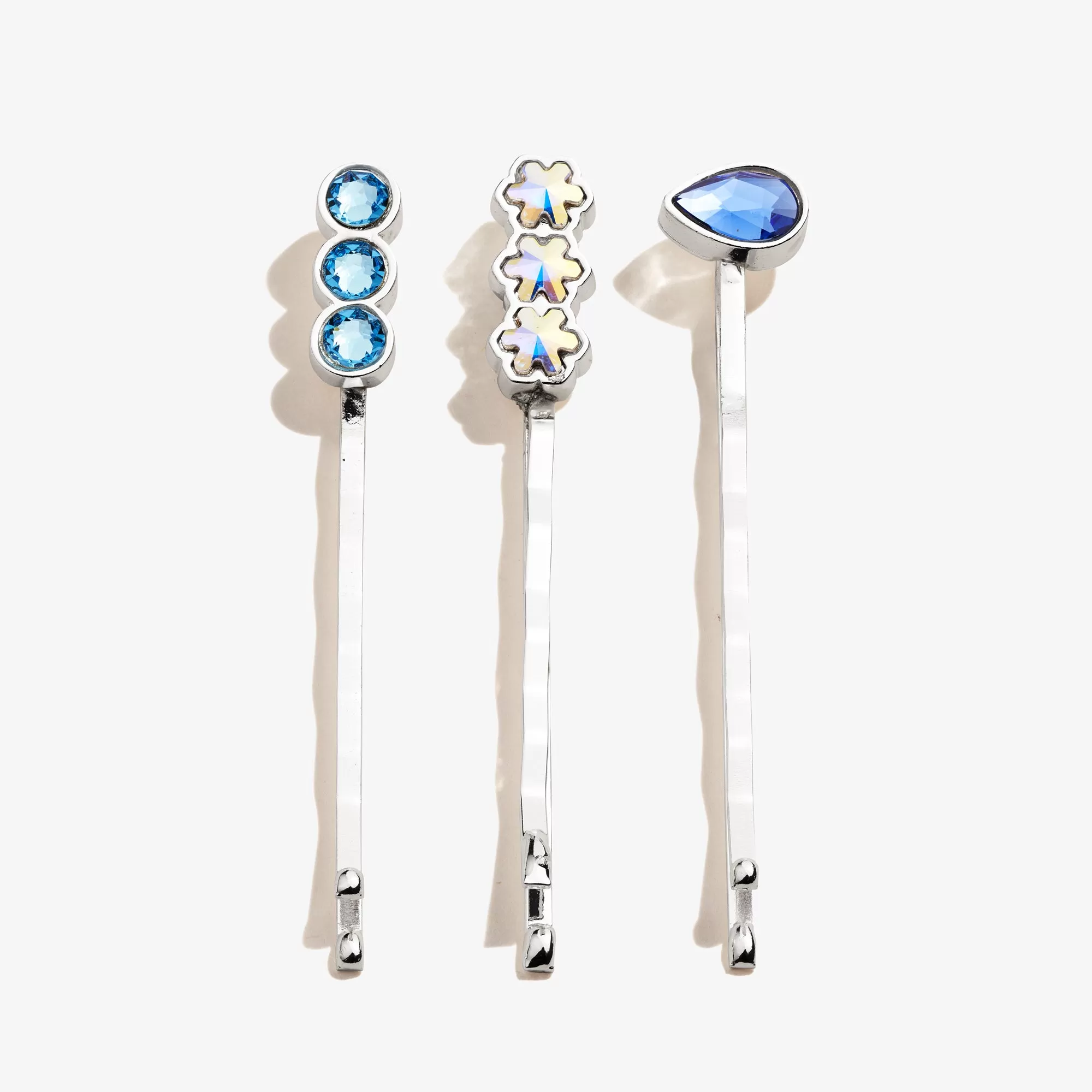 Sapphire   Snowflake Hair Pins, Set of 3