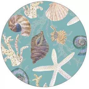 Sea Treasures Round Art Coaster - Set of 4