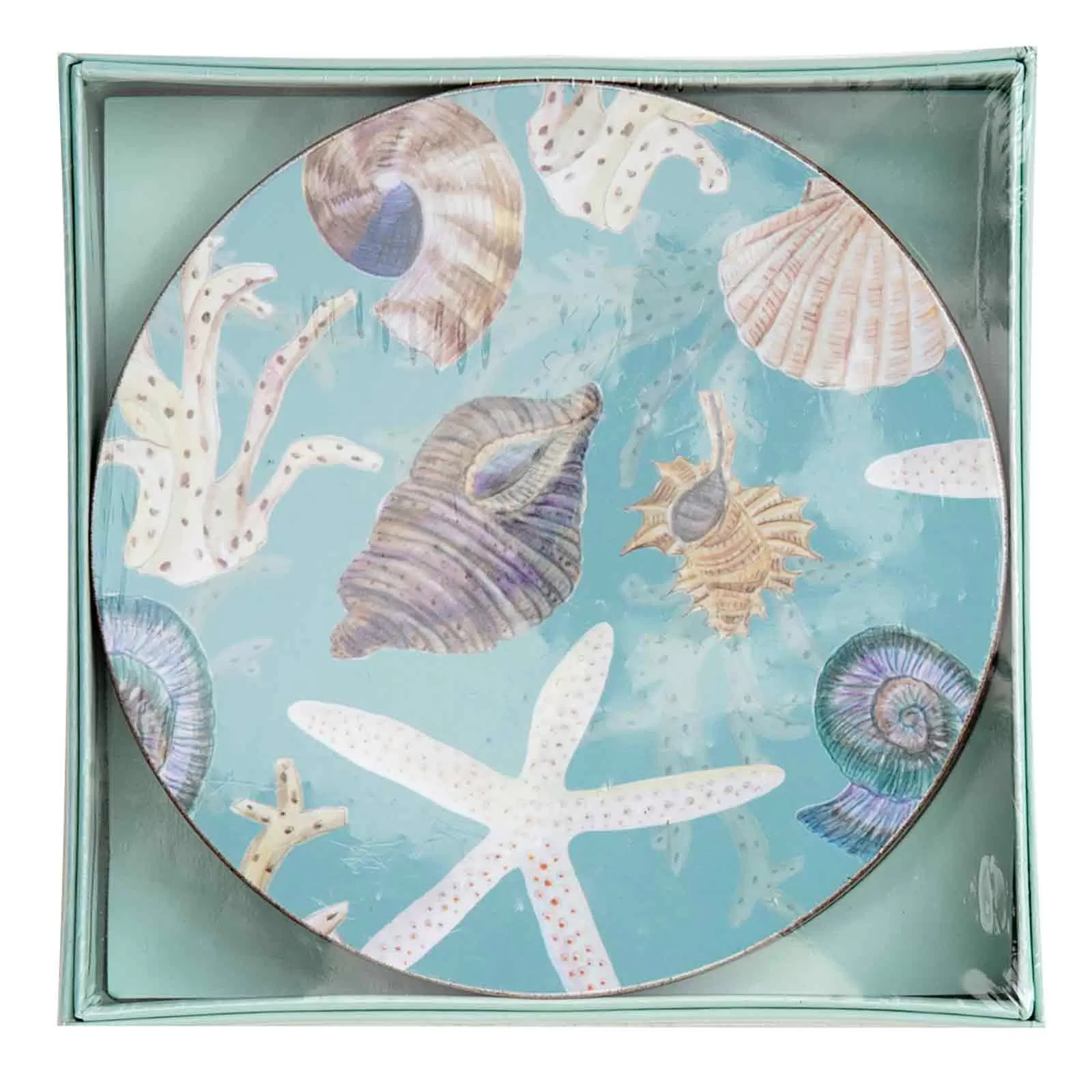 Sea Treasures Round Art Coaster - Set of 4