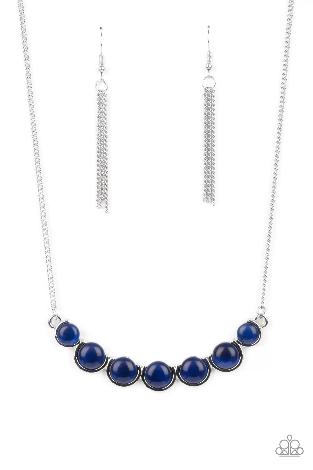 Serenely Scalloped Blue-Necklace