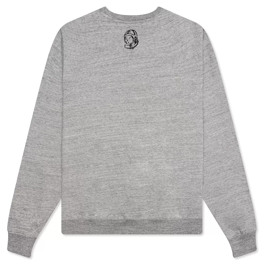 Straight Font Crew - Heather Grey