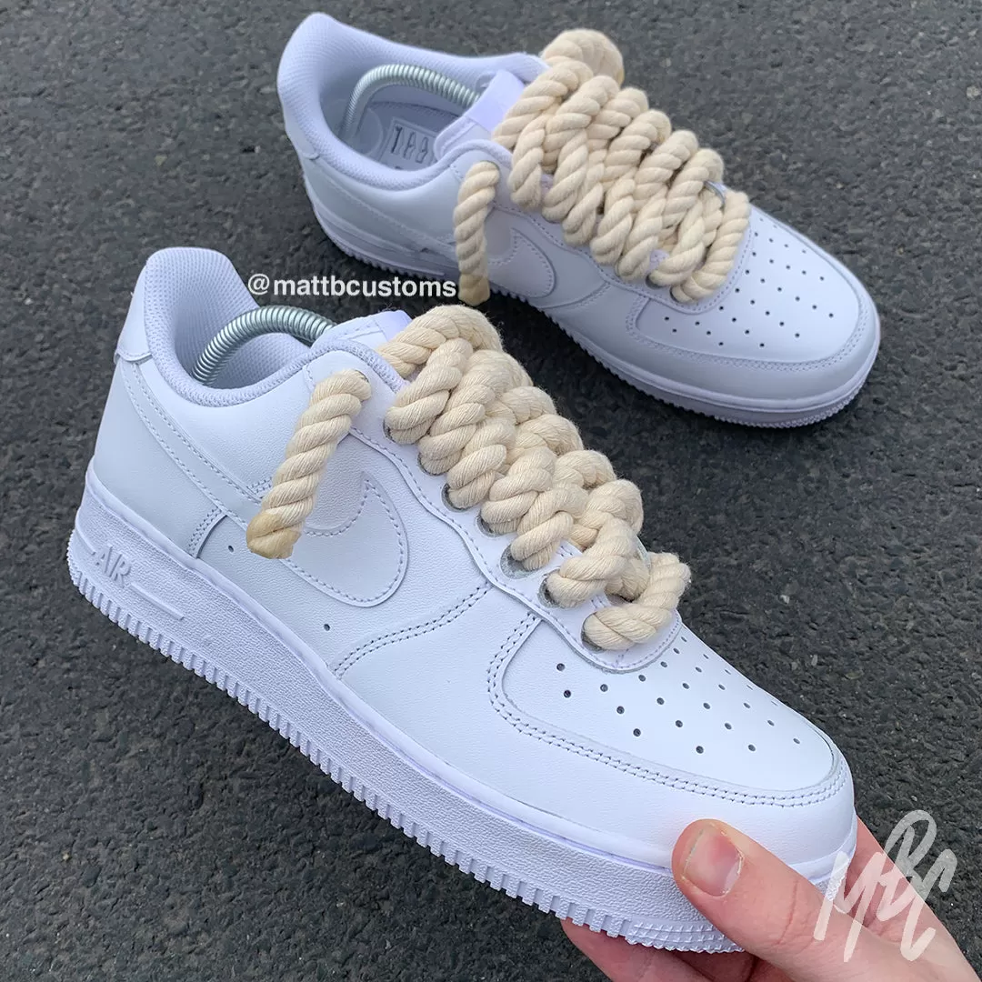 Thicc Laces - White Air Force 1 Custom