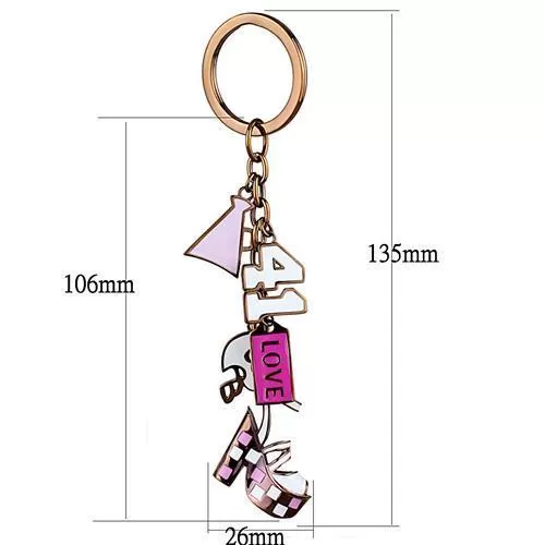 TK2717 IP Coffee light Stainless Steel Key Ring with Epoxy in Multi Color