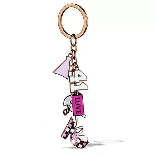 TK2717 IP Coffee light Stainless Steel Key Ring with Epoxy in Multi Color