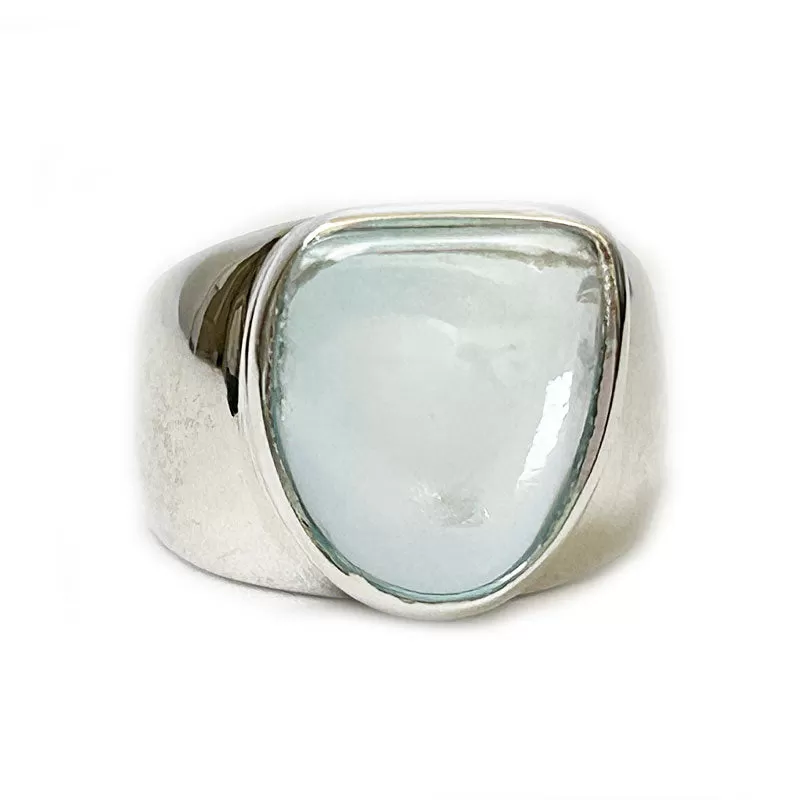 Vaarin Blue Topaz Cabochon Ring