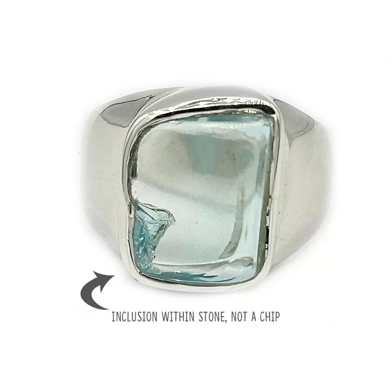 Vaarin Blue Topaz Cabochon Ring