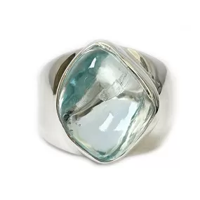 Vaarin Blue Topaz Cabochon Ring