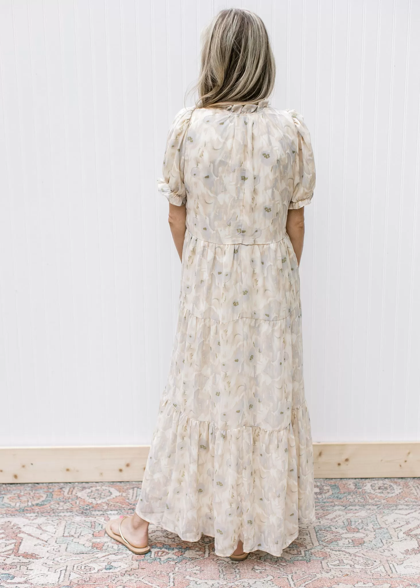 Watercolor Picture Floral Maxi