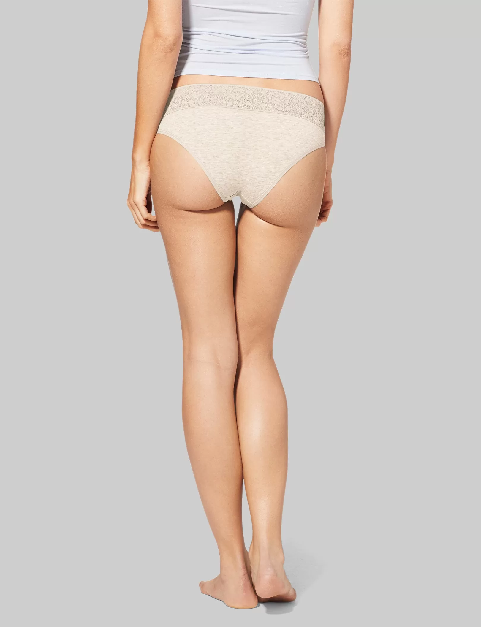 Women's Cool Cotton Cheeky, Lace Waist