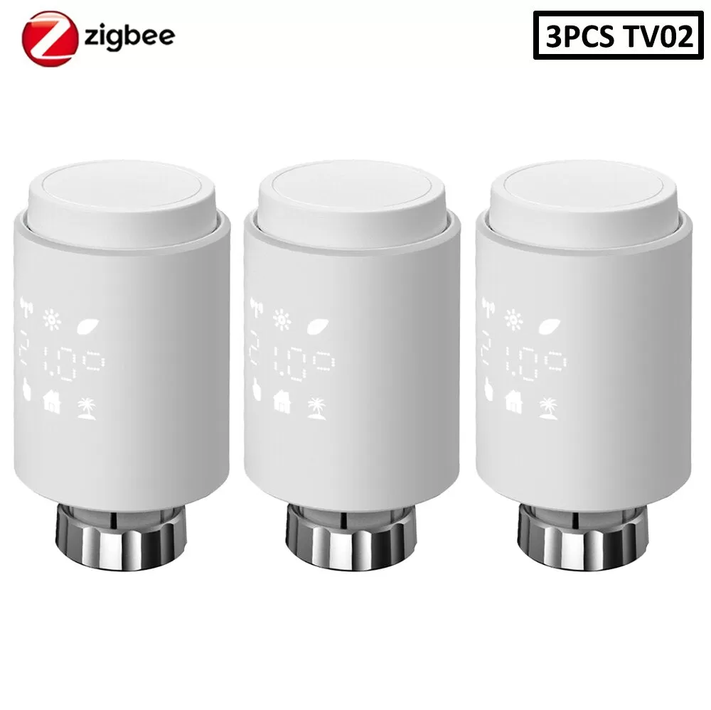 ZigBee3.0 Smart WIFI Thermostatic Radiator Valve Actuator TRV Programmable Temperature Controller Alexa Tuya Google Assistant