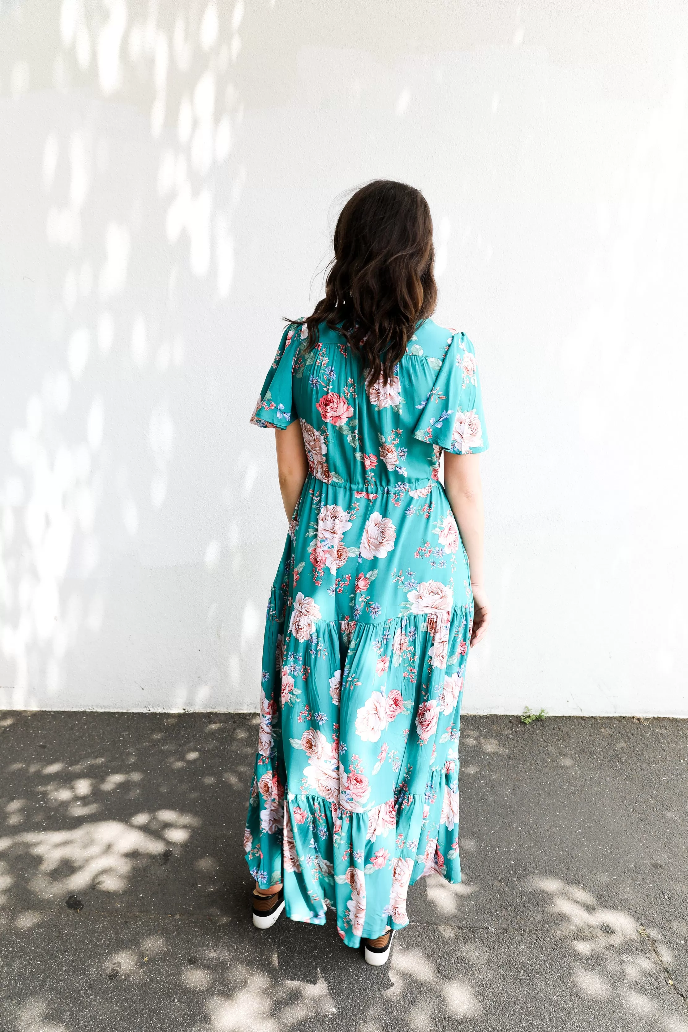 Zoe Maxi (Teal Floral)