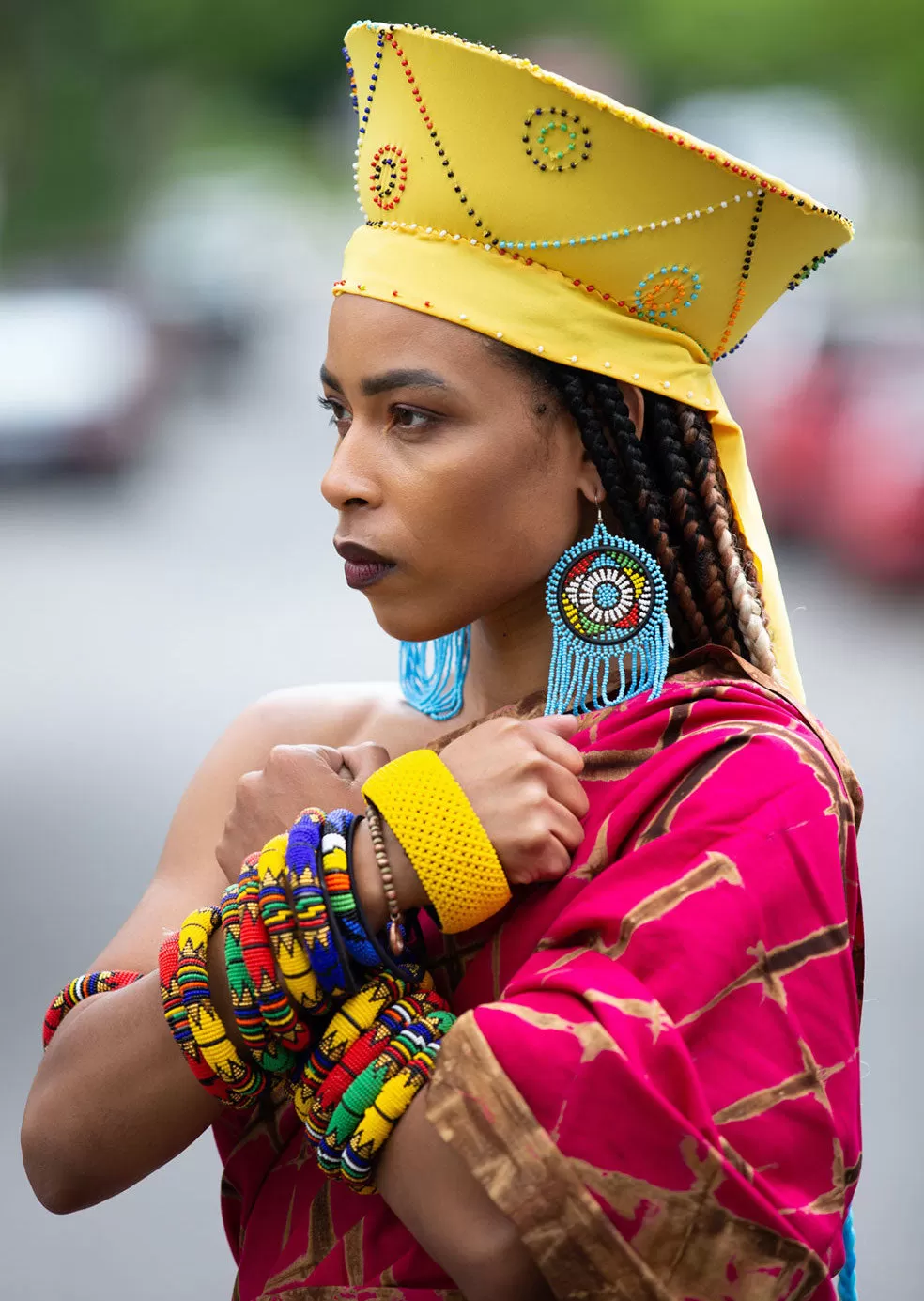 Zulu Beaded Bucket Hat - Isicholo Assorted Colors | Handmade in South Africa