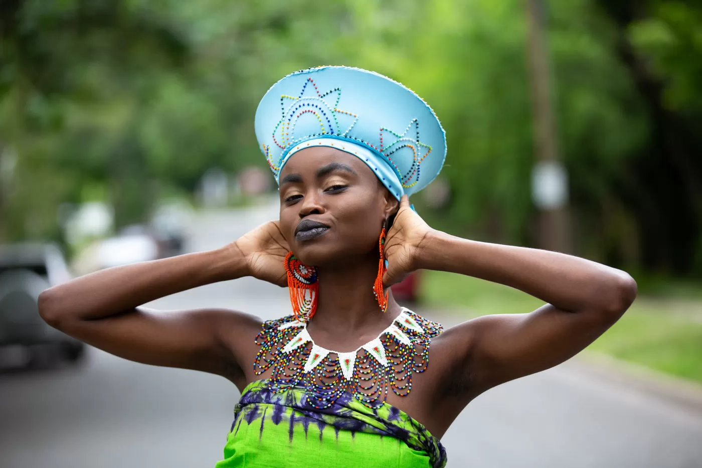 Zulu Beaded Bucket Hat - Isicholo Assorted Colors | Handmade in South Africa